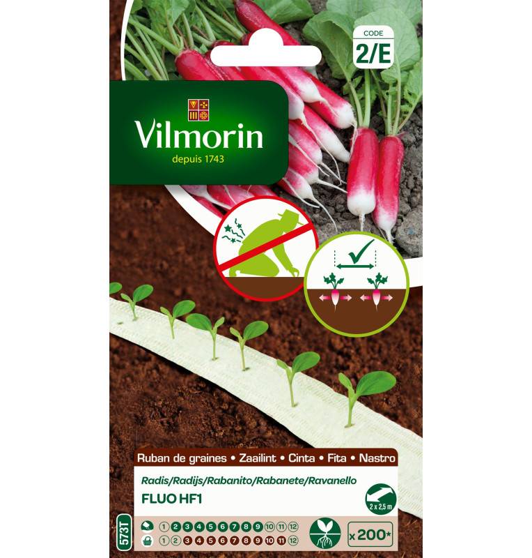 Radish Fluo Seeds Ribbon HF1 5m