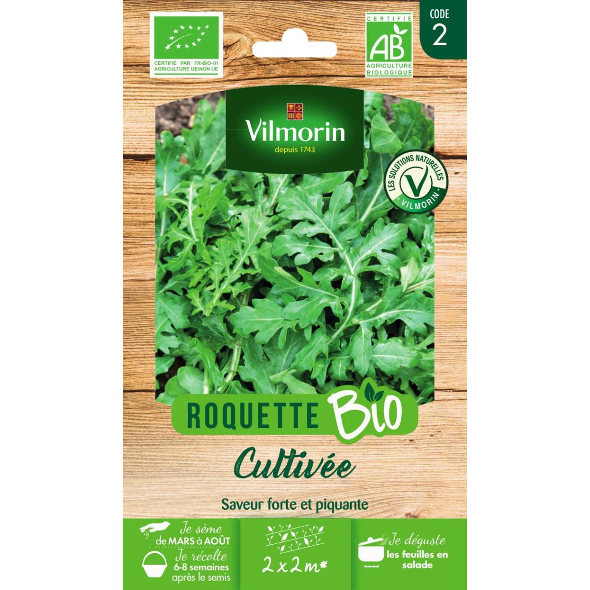 Sachet graines Roquette cultivée BIO