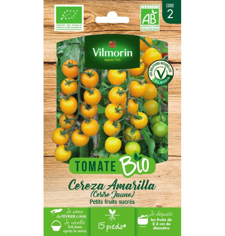 Tomato seeds bag Cereza Amarilla (yellow cherry) ORGANIC