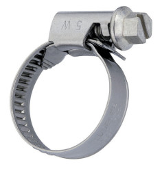 Tightening collar Stainless steel WS, with hewagonal slotted screw