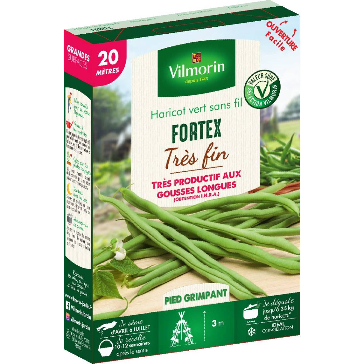 Haricot vert sans fil FORTEX 20 mètres