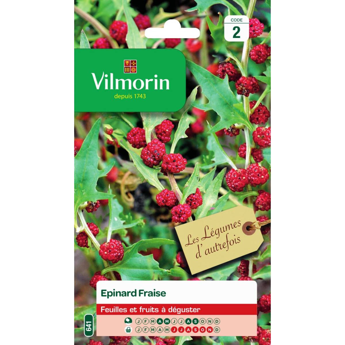 Sachet seeds Spinach Strawberry - Chenopodium capitatum