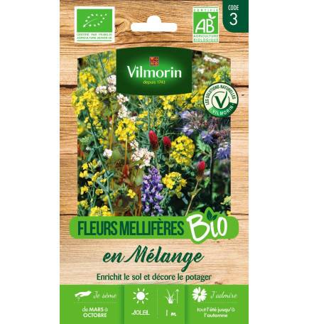 Sachet graines Fleurs Mellifères en mélange pour engrais vert BIO