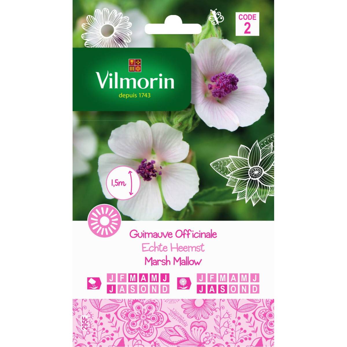 Organza Marshmallow seed bag - Althaea officinalis