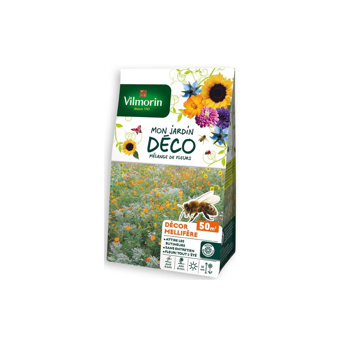 Sachet graines Mélange de fleurs mellifères 50m2