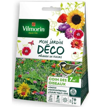 Sachet graines Mélange de fleurs Coin des Oiseaux 7m2