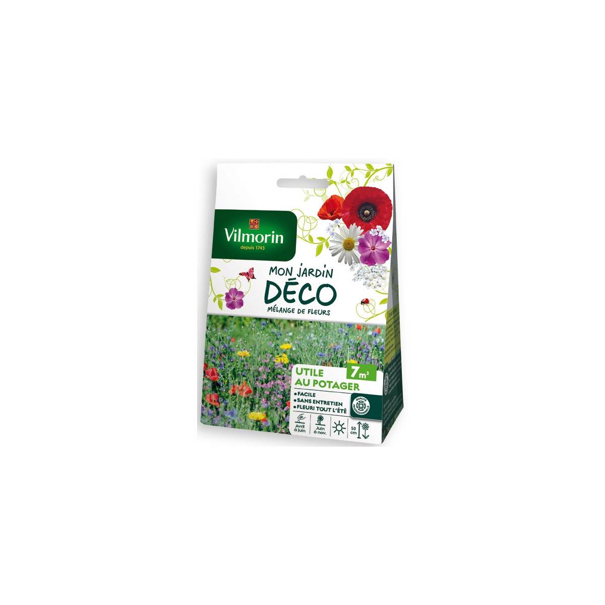 Sachet graines Mélange de fleurs Utile au potager 7 m2