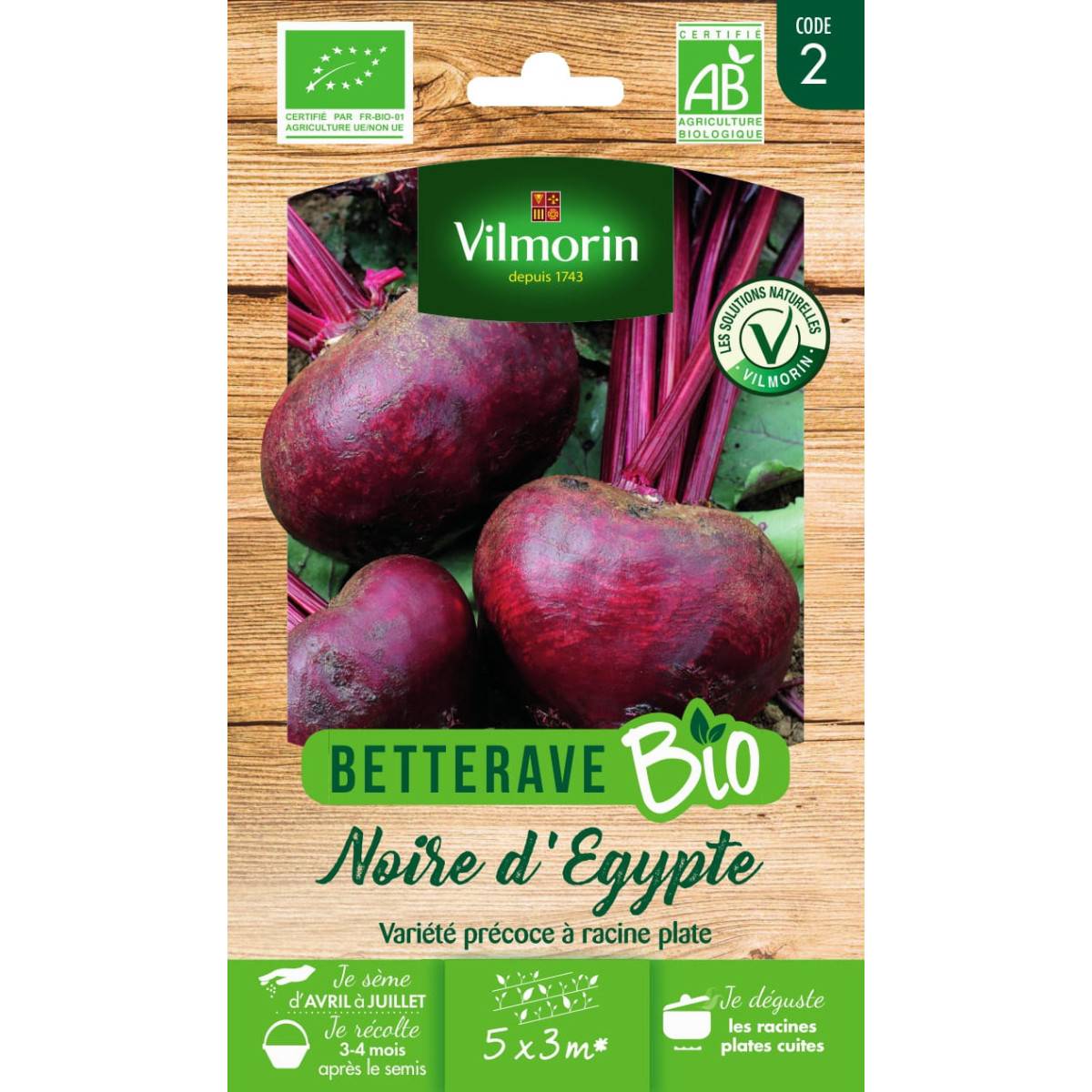 Black Beet Seed Sachet of Egypt BIO - Beta vulgaris