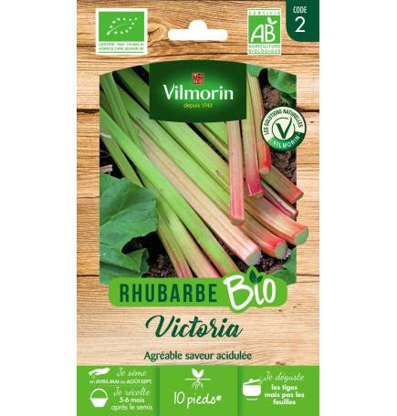 Sachet graines Rhubarbe Victoria BIO - Rheum rhabarbarum