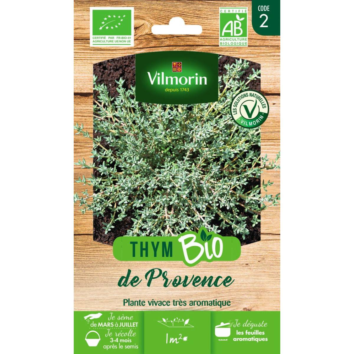 Organic Thyme seeds sachet - Thymus vulgaris