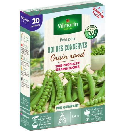 Sachet graines Pois ROI DES CONSERVES 5 mètres - Pisum sativum