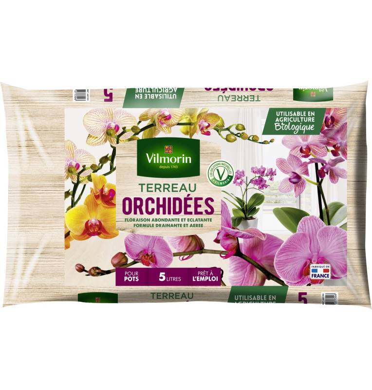 Terreau orchidées sac de 5 litres