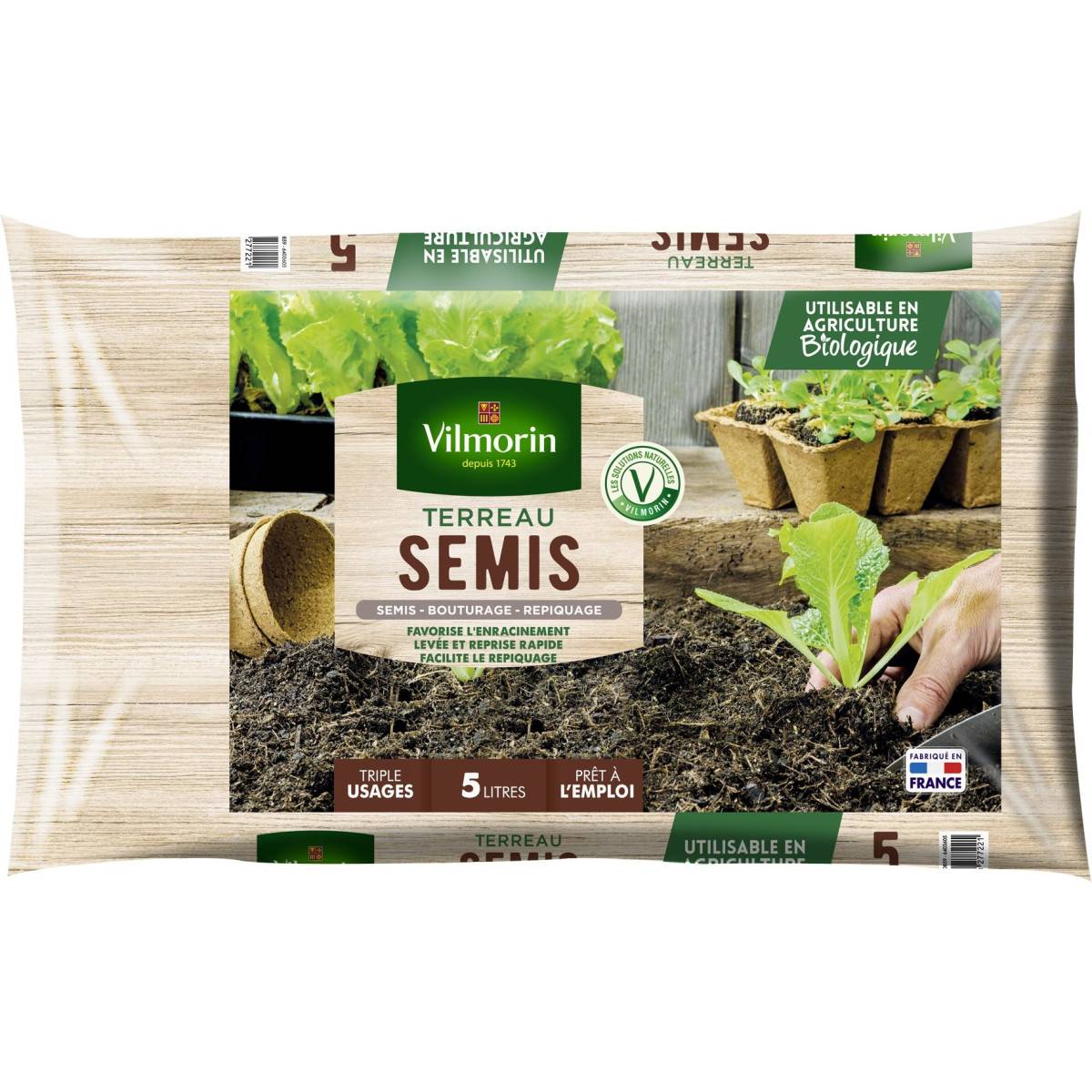 Terreau semis bouturage repiquage sac de 5 litres