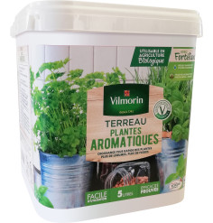 Terreau Pots de Jardinières aromatiques seau de 5 litres