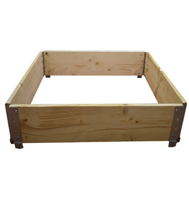 Square vegetable garden in natural wood 1200 x 400mm