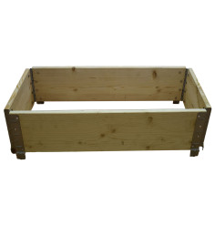 Square vegetable garden in natural wood 1000x400mm