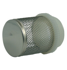 Single threaded stainless steel strainer