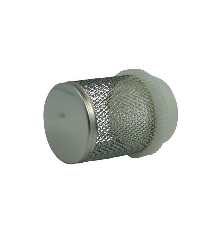 Single threaded stainless steel strainer