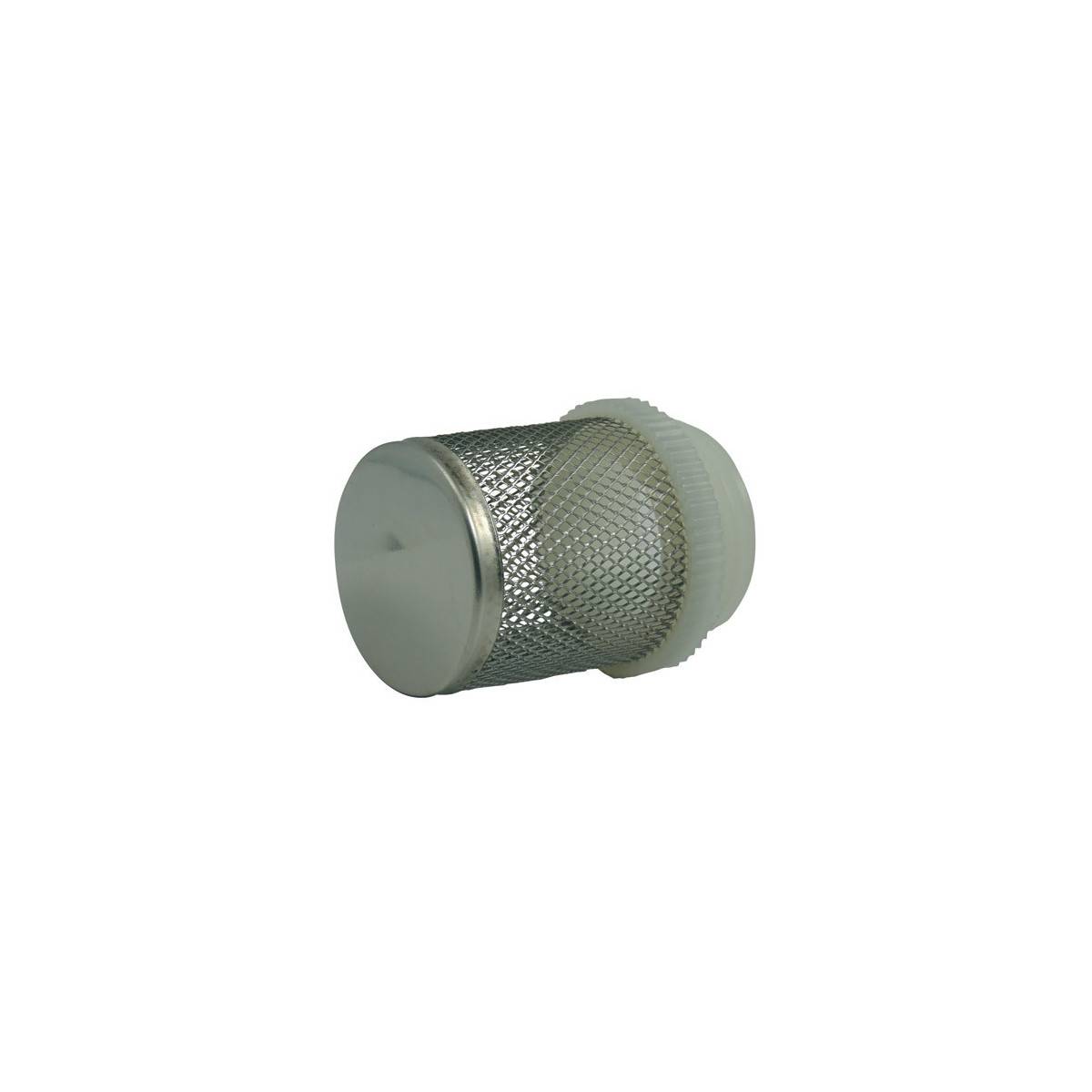 Single threaded stainless steel strainer