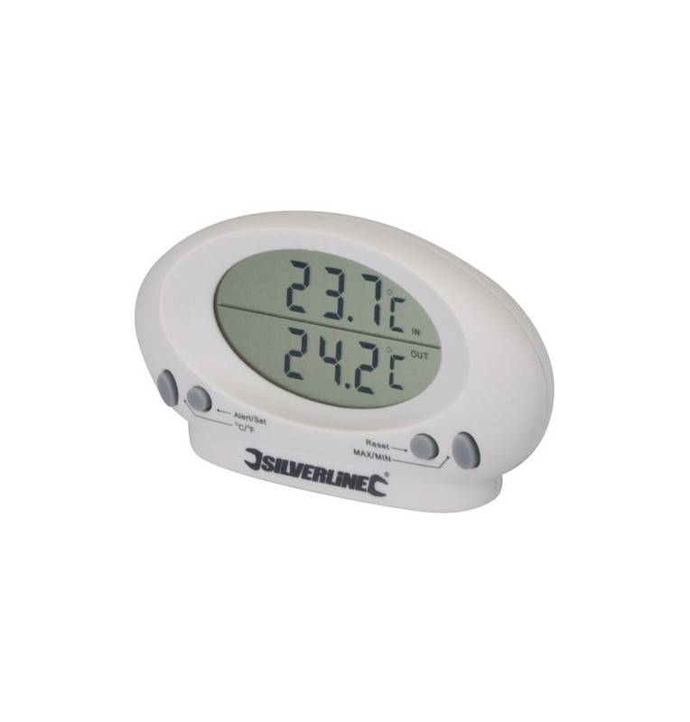 Indoor / outdoor thermometer -50 ° C to + 70 ° C silverline 675133