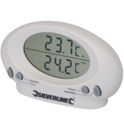 Indoor / outdoor thermometer -50 ° C to + 70 ° C silverline 675133