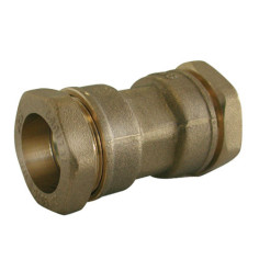 Brass compression coupling sleeve for PE pipe