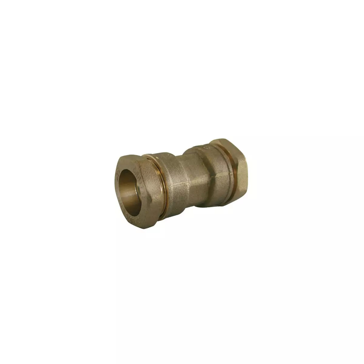 Brass compression coupling sleeve for PE pipe