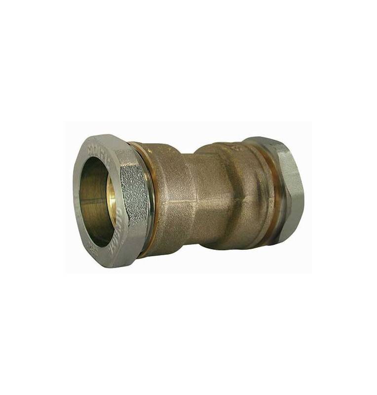 Brass compression coupling sleeve for PE pipe to steel pipe dimensions