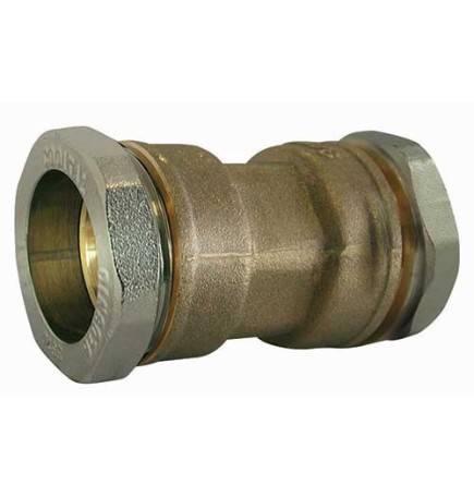 Brass compression coupling sleeve for PE pipe to steel pipe dimensions