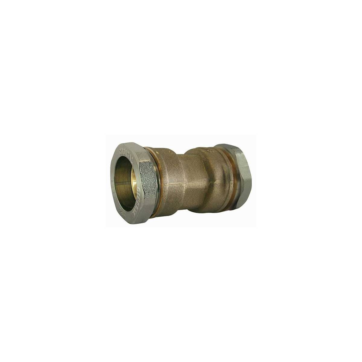 Brass compression coupling sleeve for PE pipe to steel pipe dimensions