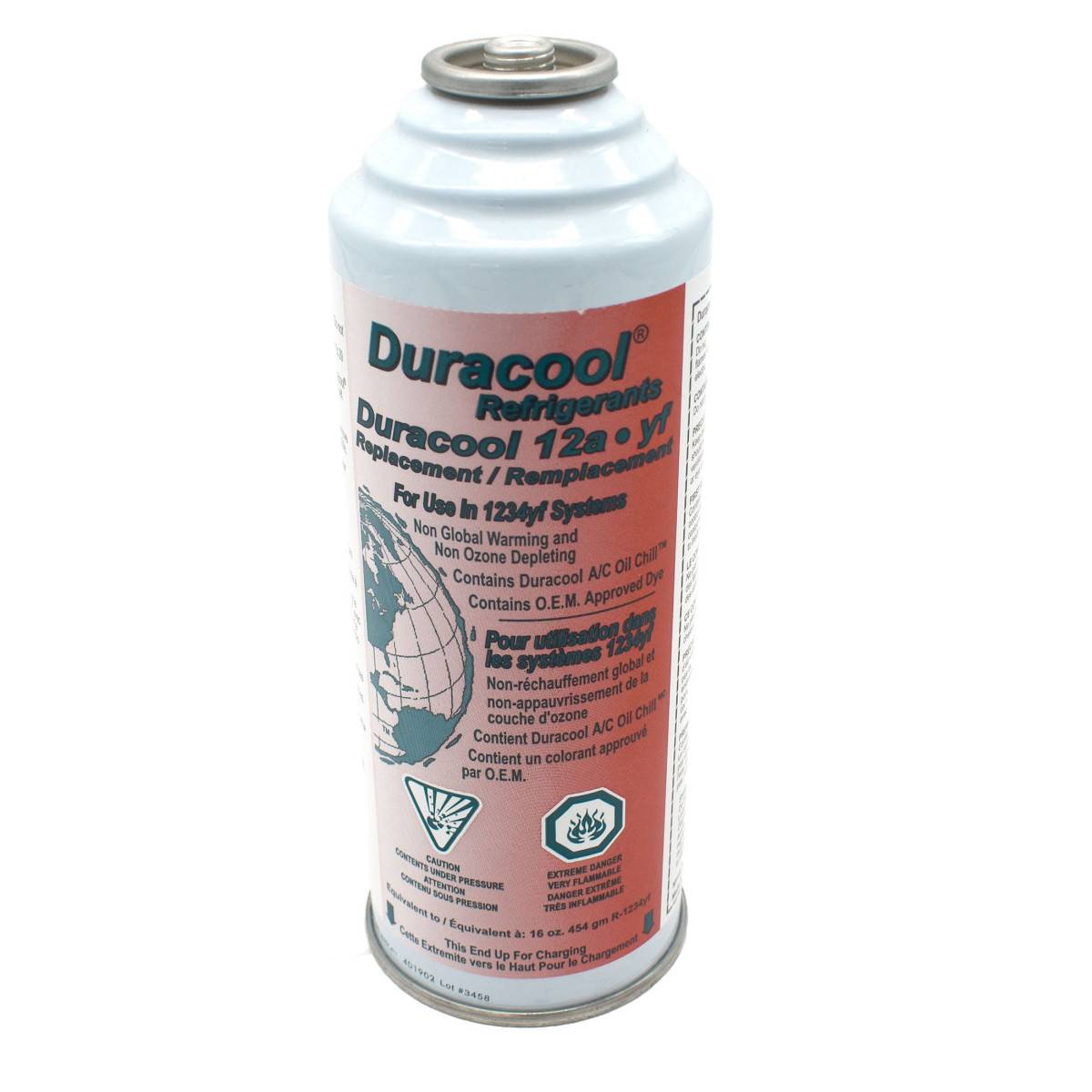 Duracool 12a-yf can, replaces HFO 1234yf refrigerant