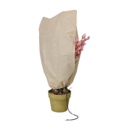 Housse d'hivernage et de protection pour plantes 80x60cm avec fermeture glissière - lot de 2