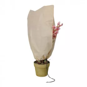 Housse d'hivernage et de protection pour plantes 80x60cm avec fermeture glissière - lot de 2