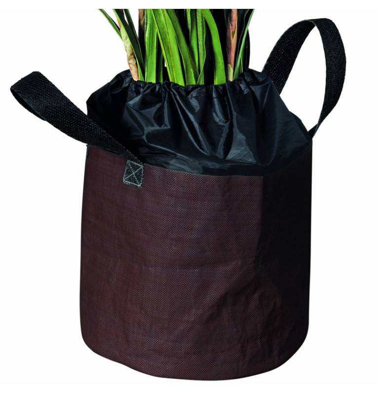 Frost protection bag L Ø 40 x 35 cm brown for plants in pots