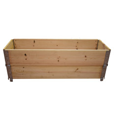 Square vegetable garden in natural wood 1200 x 400mm height 390mm