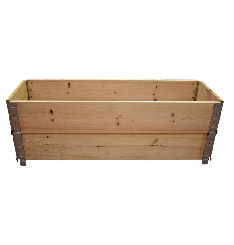 Square vegetable garden in natural wood 1200 x 400mm height 390mm