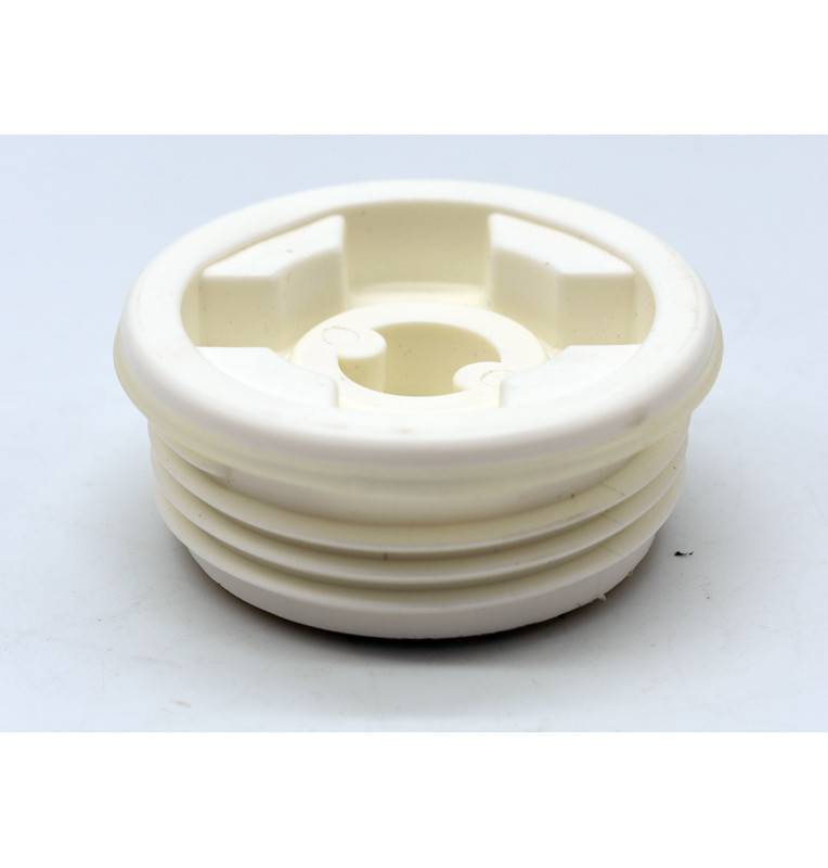 Bouchon male blanc pour fut avec filetage S56x4 et bonde 3/4'' BSP