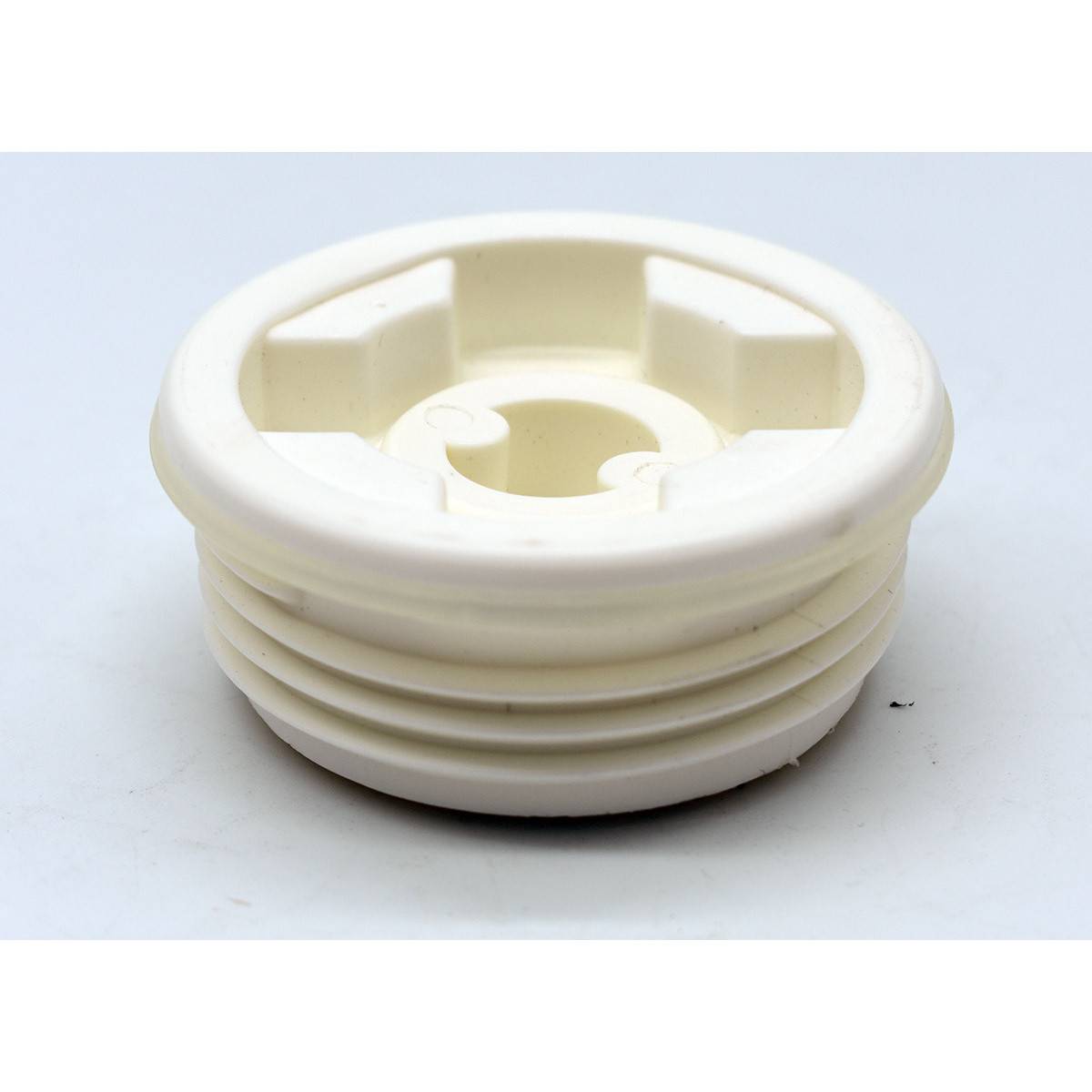 Bouchon male blanc pour fut avec filetage S56x4 et bonde 3/4'' BSP