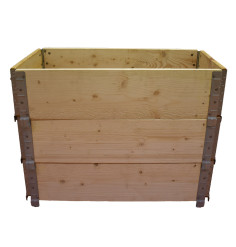 Square vegetable garden in natural wood 800x400mm height 390mm