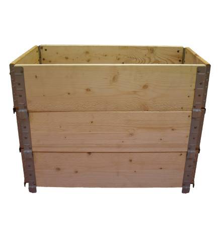 Square vegetable garden in natural wood 800x400mm height 390mm