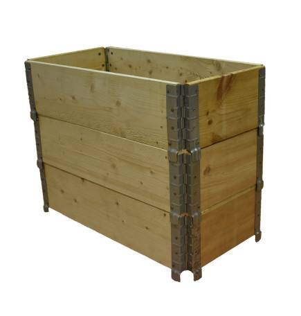 Square vegetable garden in natural wood 800x400mm height 390mm