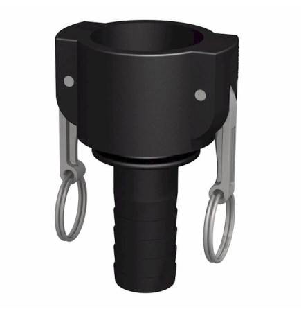 Raccord camlock femelle 1'' - male cannelé droit 1'' ( 25mm) 