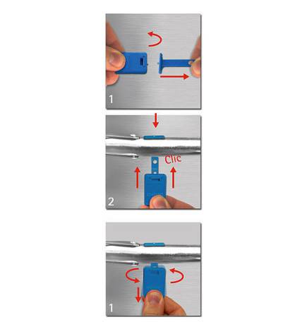 Scellé de sécurité de type clavette et corps pour fûts à ouverture totale