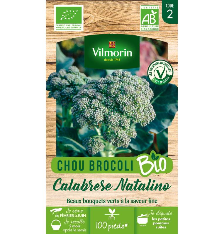 Sachet graines Chou Brocoli Calabrese Natalino BIO