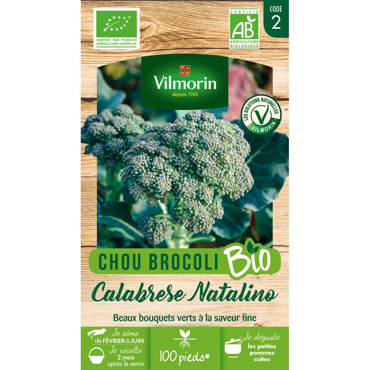 Sachet graines Chou Brocoli Calabrese Natalino BIO