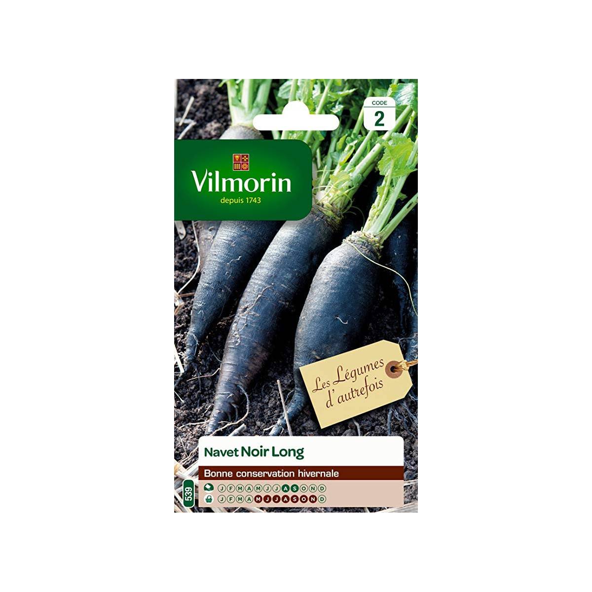 Sachet graines Navet Noir Long