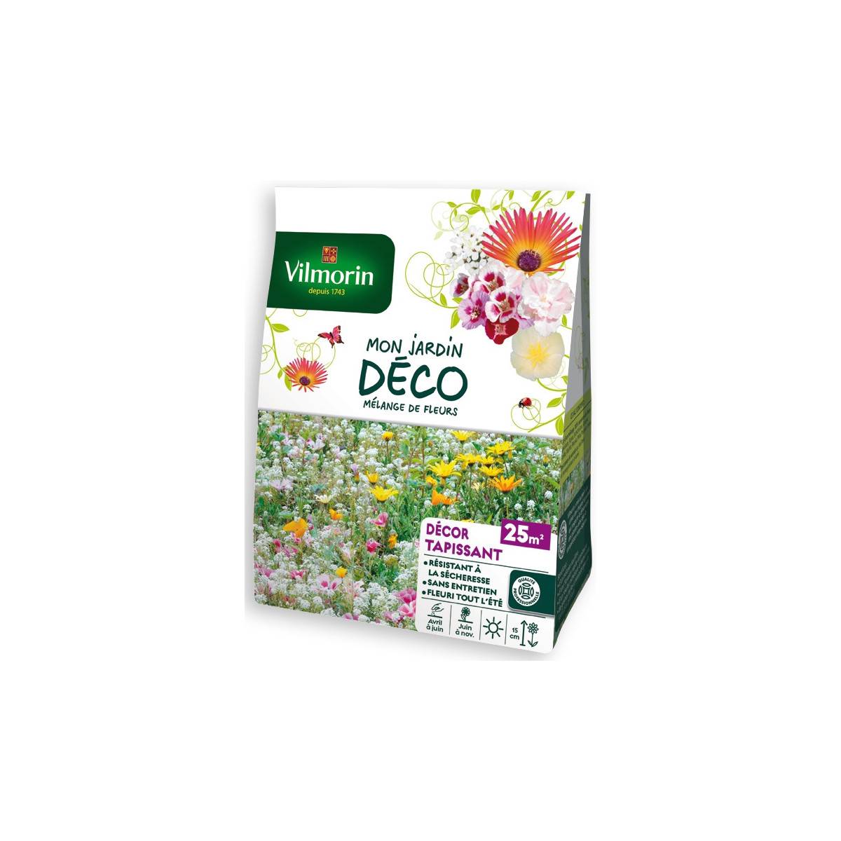 Sachet graines Mélange de fleurs Tapissant / Talus 25m2