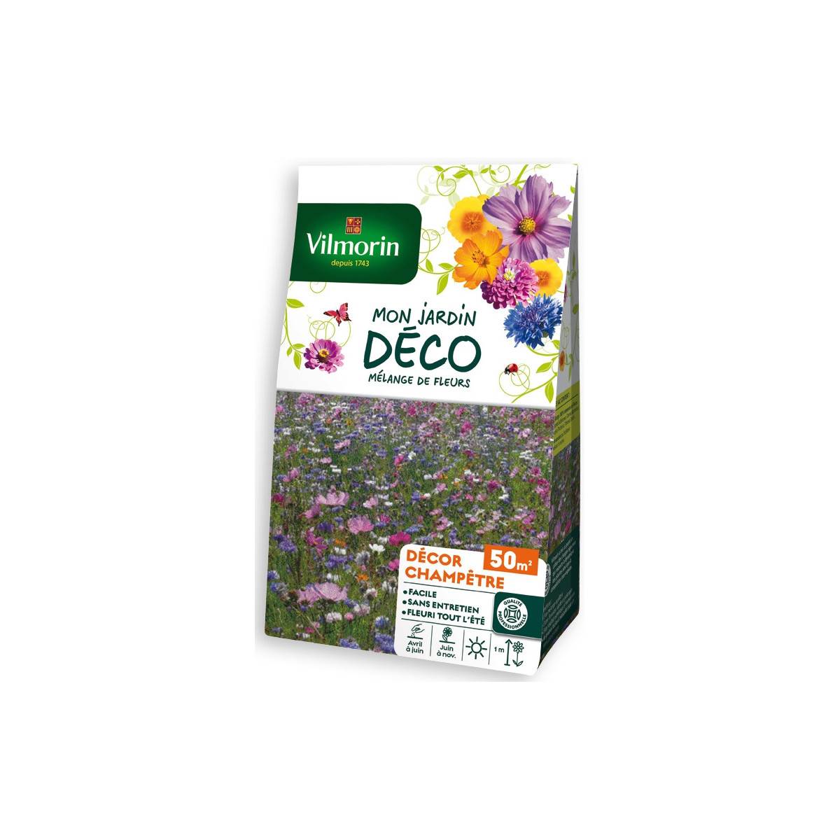 Sachet graines Mélange de fleurs Champetre 50m2