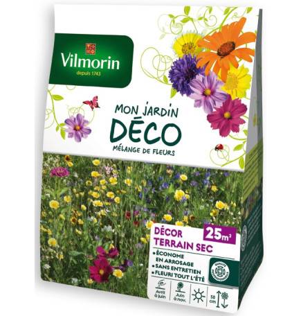 Sachet graines Mélange de fleurs Terrains secs 25m2