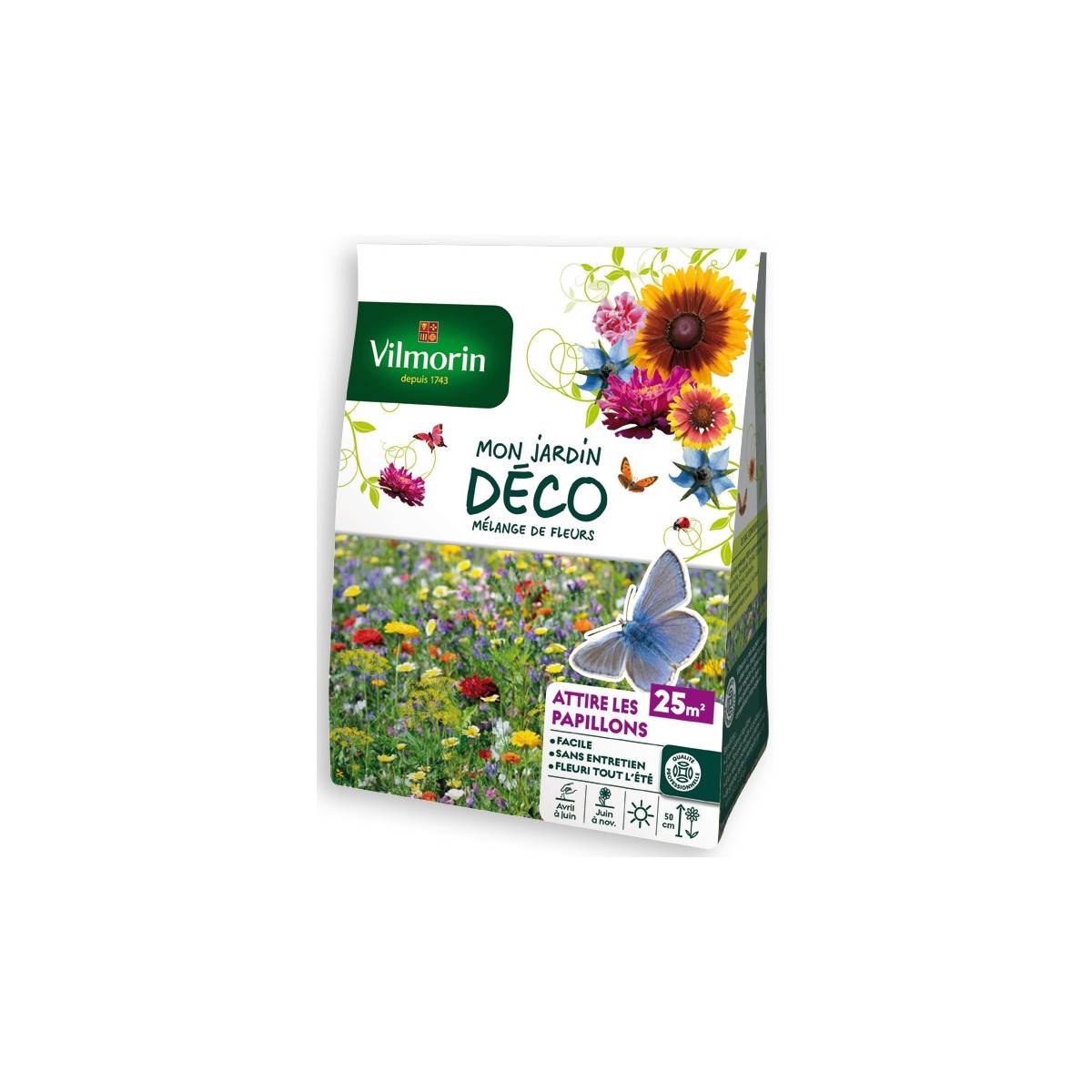 Sachet graines Mélange de fleurs Coin des Papillons 7m2